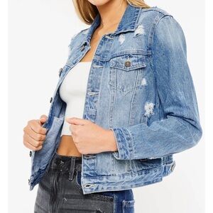 KanCan Distressed Jean Jacket